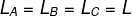 \fn_phv L_{A}=L_{B}=L_{C}=L