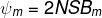 \fn_phv \psi _{m}=2NSB_{m}