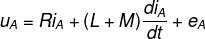 \fn_phv u_{A}=Ri_{A}+(L+M)\frac{di_{A}}{dt}+e_{A}